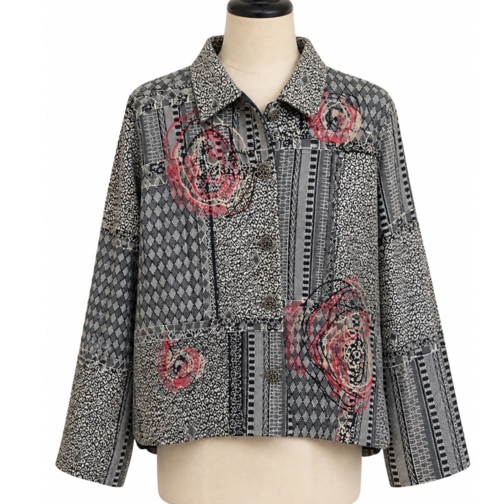 Tantrum Collection Patchwork Jacket Women’s Small Geometric Artsy Boho